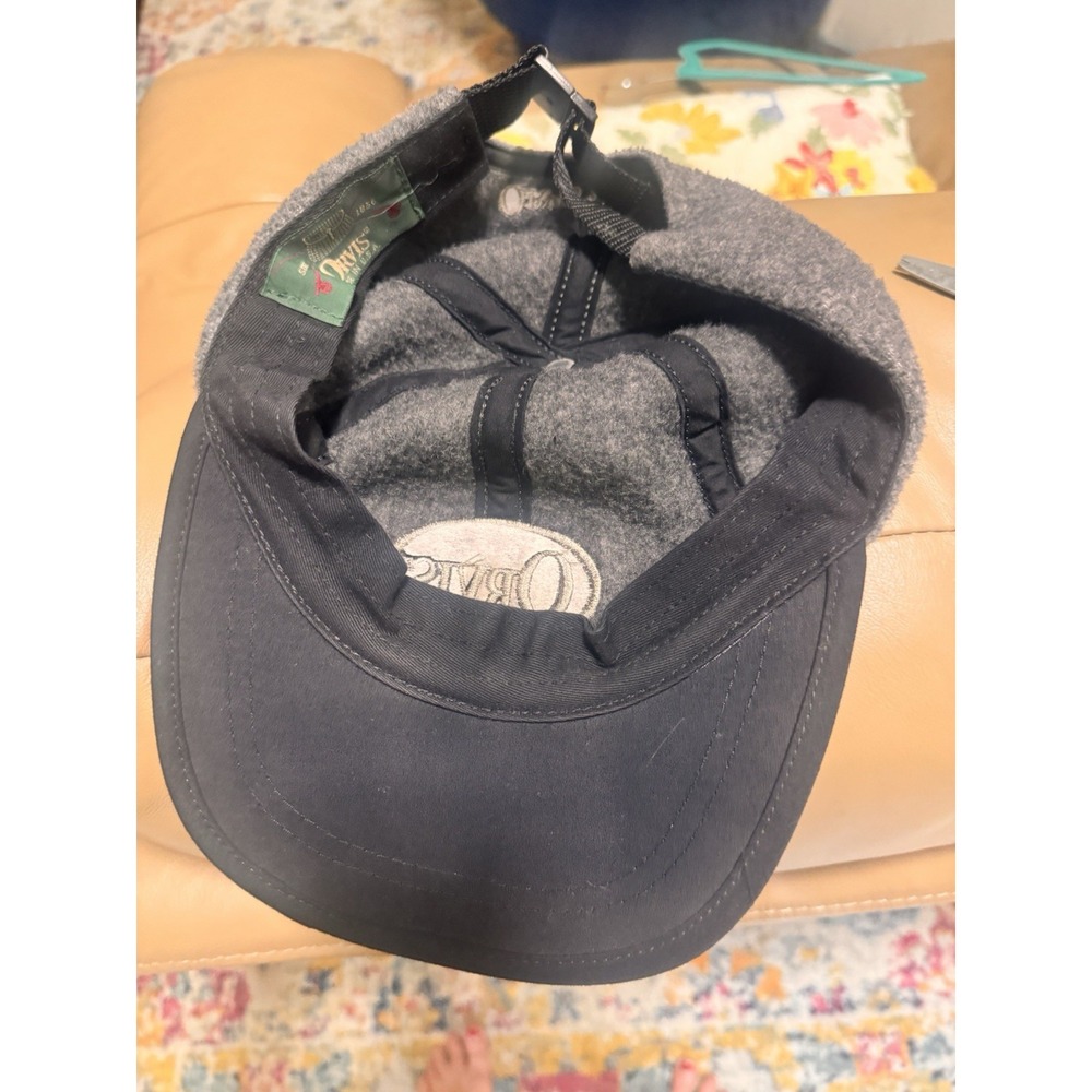 Vintage Orvis USA Gray Wool Felt Strapback Hat Cap Made In USA Embroidered Logo - Picture 5 of 8